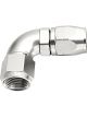 Aeroflow 550 Series Cutter Swivel 90 Degree Hose End -8AN Silver