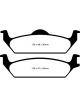EBC For 03-04 Dodge Dakota 2WD 3.9 Yellowstuff Rear Brake Pads