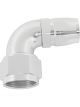 Aeroflow Cutter 90 Degree Stepped Hose End -16AN to -12 Silver