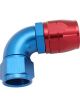 Aeroflow Cutter 90 Degree Stepped Hose End -12AN to -16 Blue/Red