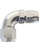 Aeroflow Cutter 90 Degree Stepped Hose End -12AN to -16 Silver