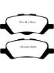 EBC For 08+ Toyota Venza 2.7 Greenstuff Rear Brake Pads