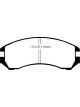 EBC For 86-87 Nissan Pulsar NX 1.6 SE Redstuff Front Brake Pads