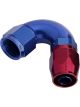 Aeroflow 550 Series Cutter Swivel 120 Degree Hose End -10AN Blue/Red