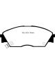 EBC For 90-92 Honda Civic CRX 1.6 Si Yellowstuff Front Brake Pads