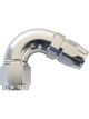 Aeroflow Cutter 120 Degree Stepped Hose End -16AN to -12 Silver