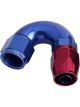 Aeroflow 550 Series Cutter Swivel 150 Degree Hose End -4AN Blue/Red