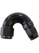 Aeroflow Cutter 150 Degree Stepped Hose End -8AN to -6 Black