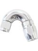 Aeroflow Cutter 150 Degree Stepped Hose End -6AN to -8 Silver