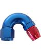 Aeroflow Cutter 150 Degree Stepped Hose End -10AN to -8 Blue/Red