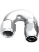 Aeroflow 550 Series Cutter Swivel 180 Degree Hose End -4AN Silver