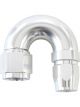 Aeroflow Cutter 180 Degree Stepped Hose End -8AN to -6 Silver