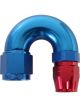Aeroflow Cutter 180 Degree Stepped Hose End -10AN to -8 Blue/Red