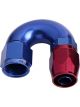 Aeroflow 550 Series Cutter Swivel 180 Degree Hose End -12AN Blue/Red