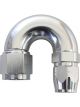 Aeroflow Cutter 180 Degree Stepped Hose End -10AN to -12 Silver