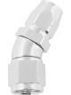 Aeroflow Cutter 30 Degree Stepped Hose End -10AN to -8 Silver