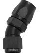 Aeroflow Cutter 30 Degree Stepped Hose End -10AN to -12 Black