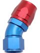 Aeroflow Cutter 30 Degree Stepped Hose End -12AN to -16 Blue/Red