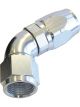 Aeroflow 550 Series Cutter Swivel 60 Degree Hose End -4AN Silver