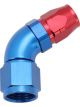 Aeroflow Cutter 60 Degree Stepped Hose End -8AN to -6 Blue/Red