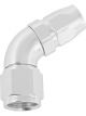 Aeroflow Cutter 60 Degree Stepped Hose -8AN to -6 Silver