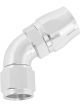 Aeroflow Cutter 60 Degree Stepped Hose End -10AN to -12 Silver