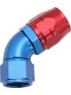 Aeroflow Cutter 60 Degree Stepped Hose End -12AN to -16 Blue/Red