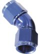 Aeroflow 45 Degree Full Flow Female Coupler -4AN Blue