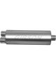 Gibson SFT Superflow Dual/Center Round Muffler 8x24in/3in Inlet/4in Ou…