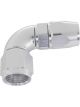 Aeroflow 570 One-Piece Full Flow 90 Degree Hose End -16AN Silver