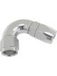 Aeroflow 570 One-Piece Full Flow 120 Degree Hose End -4AN Silver