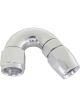 Aeroflow 570 One-Piece Full Flow 150 Degree Hose End -3AN Silver
