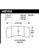 Hawk DTC-80 Brembo/Alcon 16mm Race Brake Pads