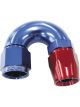 Aeroflow 570 One-Piece Full Flow 180 Degree Hose End -3AN Blue/Red