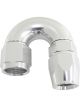 Aeroflow 570 One-Piece Full Flow 180 Degree Hose End -6AN Silver