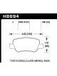Hawk For 09-10 Toyota Corolla XRS Performance Ceramic Rear Street B…