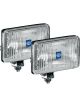 Hella 450 H3 12V SAE/ECE Fog Lamp Kit Clear Rectangle Includes 2 Lamps