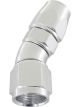 Aeroflow 570 One-Piece Full Flow 30 Degree Hose End -6AN Silver