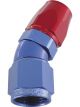 Aeroflow 570 One-Piece Full Flow 30 Degree Hose End -12AN Blue/Red