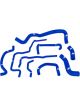 Mishimoto For 99-05 Volkswagen Golf 1.8T Blue Silicone Hose Ki…
