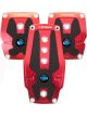 NRG Brushed Aluminum Sport Pedal M/T Red w/Black Rubber Inserts