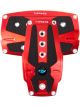 NRG Brushed Aluminum Sport Pedal A/T Red w/Black Rubber Inserts