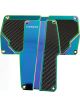 NRG Brushed Aluminum Sport Pedal A/T Silver w/Black Carbon