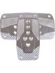 NRG Aluminum Sport Pedal A/T Gunmetal w/Silver Carbon