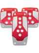 NRG Aluminum Sport Pedal M/T Red w/Silver Carbon