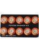 NRG Fender Washer Kit w/Rivets For Plastic Orange Set of 10