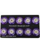 NRG Fender Washer Kit w/Rivets For Plastic Purple Set of 10