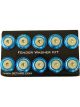 NRG Fender Washer Kit w/Rivets For Plastic Blue Set of 10