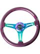 NRG Classic Wood Grain Steering Wheel 350mm Purple Pearl Paint w/N…