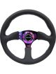 NRG Reinforced Steering Wheel 350mm / 2.5in. Deep Leather Race Com…